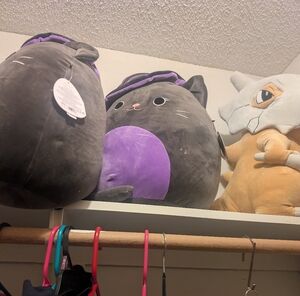 Squishmallows Black and Purple Cat Plush